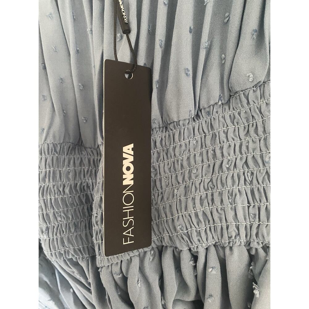 Fashion Nova Count In You Romper Womens XL Blue NEW - Picture 6 of 9